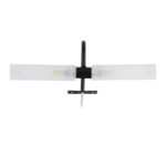 GloboStar® FLORA 60412 Μοντέρνο Φωτιστικό Τοίχου - Απλίκα Καθρέπτη Μπάνιου - Πίνακα 2 x G9 270° AC 220-240V IP44 Μ31 x Π13 x Υ12cm - Μαύρο - 5 Χρόνια Εγγύηση - Image 3