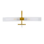 GloboStar® FLORA 60413 Μοντέρνο Φωτιστικό Τοίχου - Απλίκα Καθρέπτη Μπάνιου - Πίνακα 2 x G9 270° AC 220-240V IP44 Μ31 x Π13 x Υ12cm - Χρυσό - 5 Χρόνια Εγγύηση - Image 3