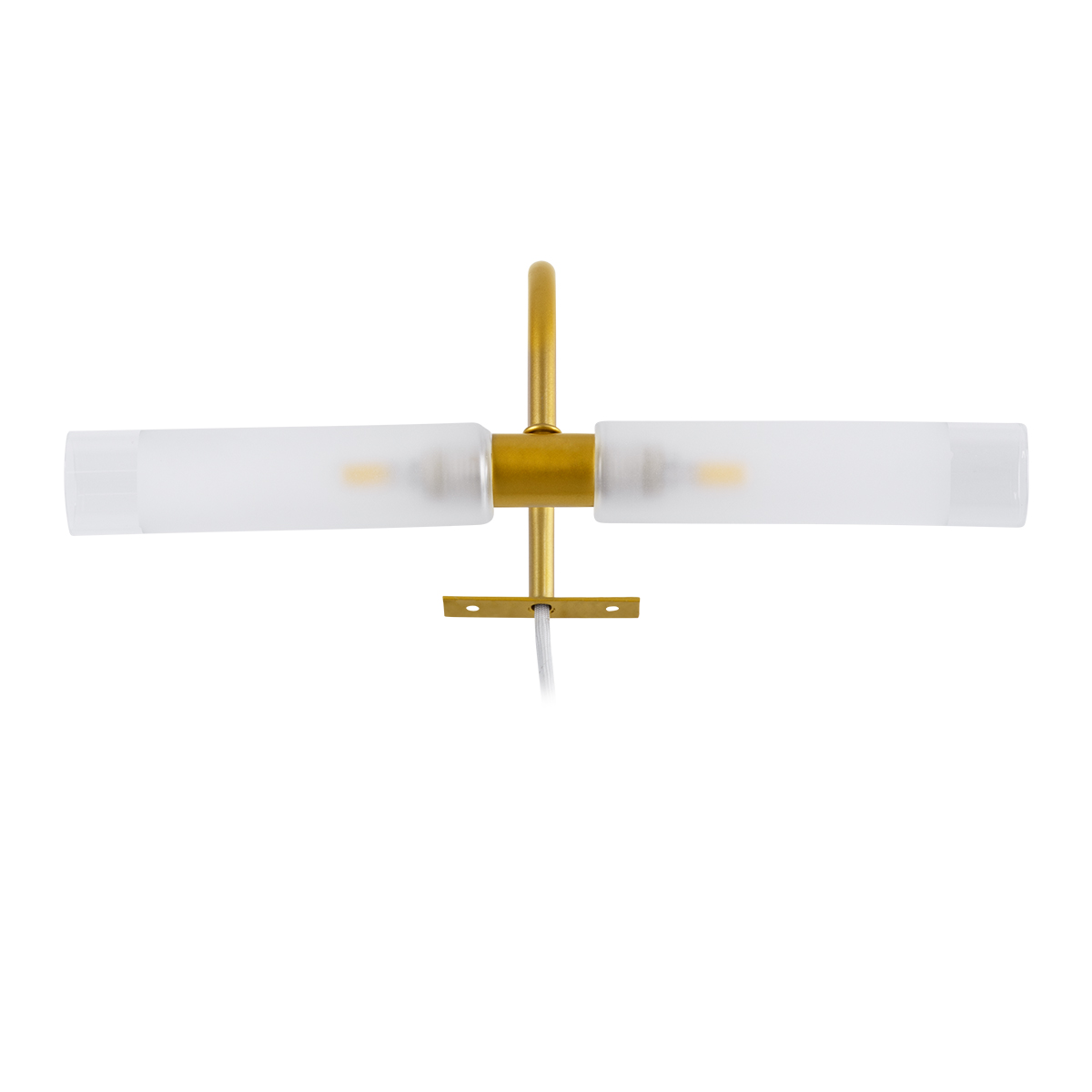 GloboStar® FLORA 60413 Μοντέρνο Φωτιστικό Τοίχου - Απλίκα Καθρέπτη Μπάνιου - Πίνακα 2 x G9 270° AC 220-240V IP44 Μ31 x Π13 x Υ12cm - Χρυσό - 5 Χρόνια Εγγύηση - Image 3