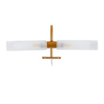 GloboStar® FLORA 60415 Μοντέρνο Φωτιστικό Τοίχου - Απλίκα Καθρέπτη Μπάνιου - Πίνακα 2 x G9 270° AC 220-240V IP44 Μ31 x Π13 x Υ12cm - Χάλκινο - 5 Χρόνια Εγγύηση - Image 3