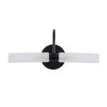 GloboStar® PAOLA 60416 Μοντέρνο Φωτιστικό Τοίχου - Απλίκα Καθρέπτη Μπάνιου - Πίνακα 2 x G9 270° AC 220-240V IP44 Μ31 x Π16 x Υ15cm - Μαύρο - 5 Χρόνια Εγγύηση - Image 4
