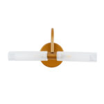 GloboStar® PAOLA 60419 Μοντέρνο Φωτιστικό Τοίχου - Απλίκα Καθρέπτη Μπάνιου - Πίνακα 2 x G9 270° AC 220-240V IP44 Μ31 x Π16 x Υ15cm - Χάλκινο - 5 Χρόνια Εγγύηση - Image 4