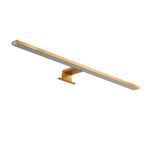 GloboStar® NINA 60423 Μοντέρνο Φωτιστικό Τοίχου - Απλίκα Καθρέπτη Μπάνιου - Πίνακα LED 12W 1400lm 120° AC 220-240V IP44 Μ60 x Π10.5 x Υ4cm - Φυσικό Λευκό 4500K - Χρυσό Βούρτσας - 3 Χρόνια Εγγύηση - Image 2