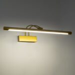 GloboStar® LAURA 60425 Μοντέρνο Φωτιστικό Τοίχου - Απλίκα Καθρέπτη Μπάνιου - Πίνακα LED 12W 1400lm 120° AC 220-240V IP44 Μ60 x Π27 x Υ13cm - Φυσικό Λευκό 4500K - Χρυσό - 3 Χρόνια Εγγύηση - Image 9