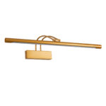 GloboStar® LAURA 60427 Μοντέρνο Φωτιστικό Τοίχου - Απλίκα Καθρέπτη Μπάνιου - Πίνακα LED 12W 1400lm 120° AC 220-240V IP44 Μ60 x Π27 x Υ13cm - Φυσικό Λευκό 4500K - Χάλκινο - 3 Χρόνια Εγγύηση - Image 2