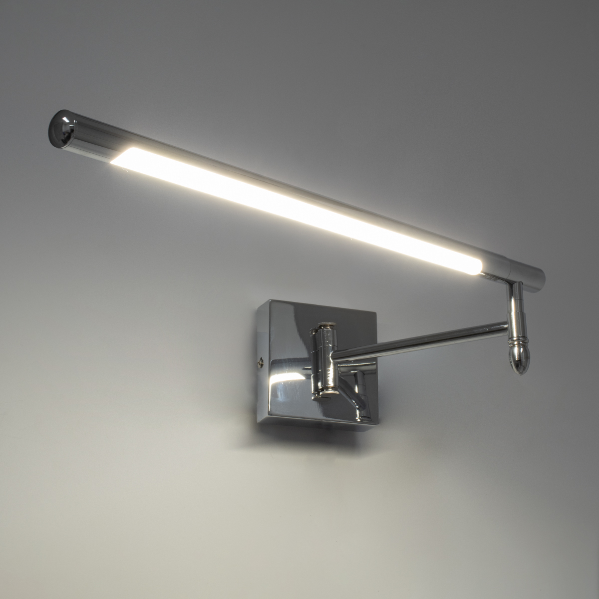 GloboStar® FRIDA 60458 Μοντέρνο Φωτιστικό Τοίχου - Απλίκα Καθρέπτη Μπάνιου - Πίνακα LED 12W 1400lm 120° AC 220-240V IP44 Μ51 x Π9 έως Π68(Ρυθμιζόμενο) x Υ10cm - Φυσικό Λευκό 4500K - Χρώμιο Νίκελ - 3 Χρόνια Εγγύηση - Image 7