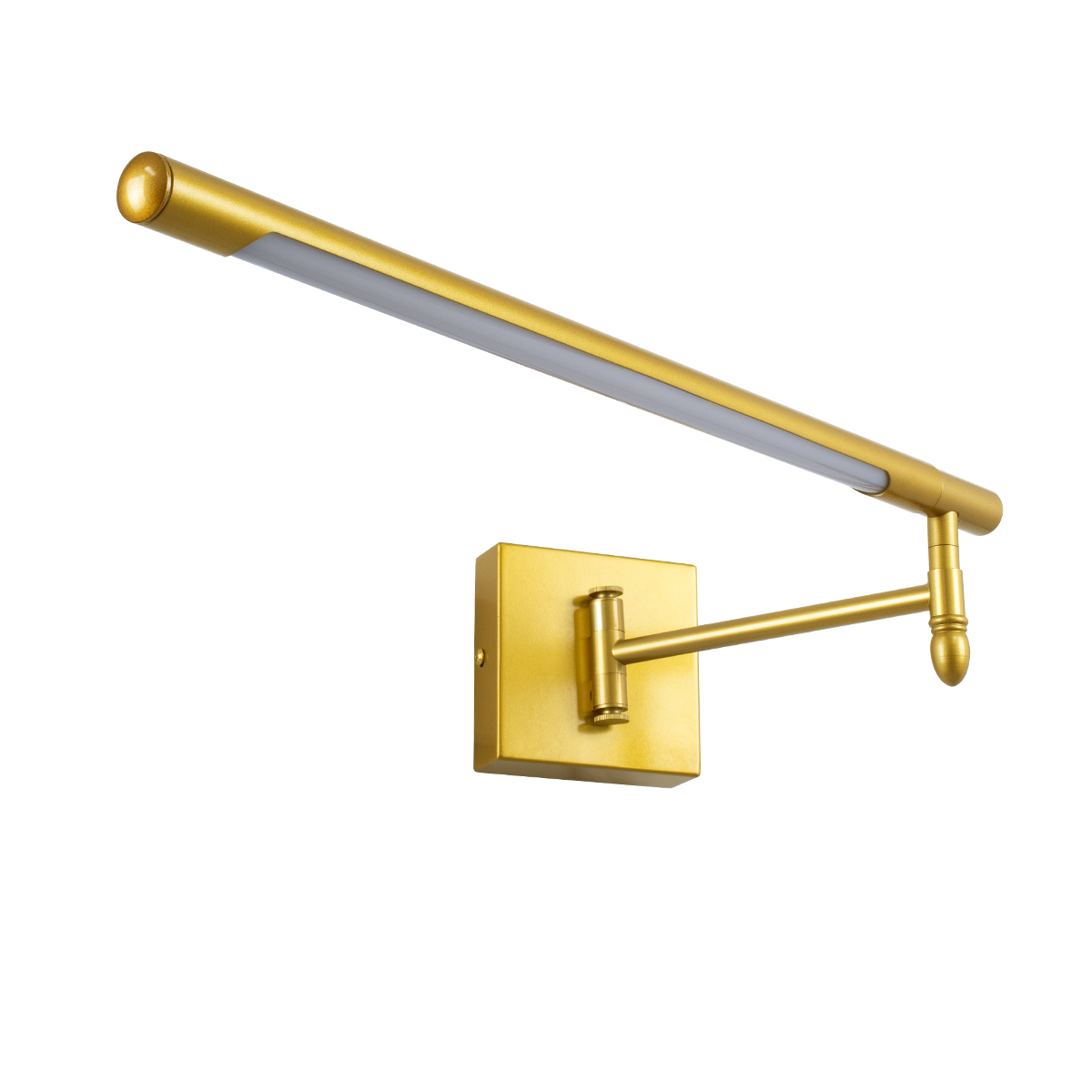 GloboStar® FRIDA 60459 Μοντέρνο Φωτιστικό Τοίχου - Απλίκα Καθρέπτη Μπάνιου - Πίνακα LED 12W 1400lm 120° AC 220-240V IP44 Μ51 x Π9 έως Π68(Ρυθμιζόμενο) x Υ10cm - Φυσικό Λευκό 4500K - Χρυσό - 3 Χρόνια Εγγύηση - Image 2