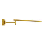GloboStar® FRIDA 60459 Μοντέρνο Φωτιστικό Τοίχου - Απλίκα Καθρέπτη Μπάνιου - Πίνακα LED 12W 1400lm 120° AC 220-240V IP44 Μ51 x Π9 έως Π68(Ρυθμιζόμενο) x Υ10cm - Φυσικό Λευκό 4500K - Χρυσό - 3 Χρόνια Εγγύηση - Image 5