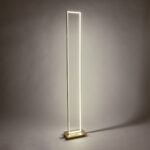 GloboStar® CORNELIE 60465 Επιδαπέδιο Φωτιστικό LED CCT 24W 2640lm 200° AC 220-240V - Εναλλαγή Φωτισμού μέσω Διακόπτη On/Off All In One Ψυχρό 6000k+Φυσικό 4500k+Θερμό 2700k Μ26 x Π16 x Υ153cm - Χρυσό - 3 Χρόνια Εγγύηση - Image 8