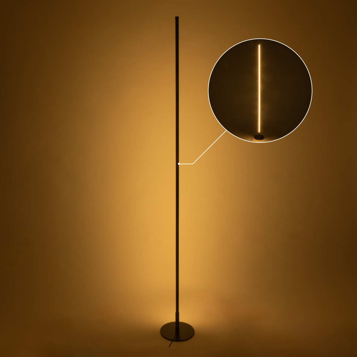 GloboStar® DALUMA 60470 Επιδαπέδιο Φωτιστικό LED CCT 24W 2640lm 200° AC 220-240V - Εναλλαγή Φωτισμού μέσω On/Off All In One Ψυχρό 6000k+Φυσικό 4500k+Θερμό 2700k Μ18 x Π18 x Υ160cm - Μαύρο - 3 Χρόνια Εγγύηση - Image 7