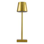 GloboStar® NEGA 60475 Μοντέρνο Επιτραπέζιο Φωτιστικό Πορτατίφ LED 2.2W 154lm 360° DC 5V Επαναφορτιζόμενο με Μπαταρία Li-ion 4000mAh - Διακόπτη Αφής - Θερμό Λευκό 2700K - Dimmable - D10 x H39cm - Χρυσό - 2 Years Warranty - Image 2