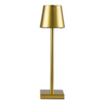 GloboStar® NEGA 60475 Μοντέρνο Επιτραπέζιο Φωτιστικό Πορτατίφ LED 2.2W 154lm 360° DC 5V Επαναφορτιζόμενο με Μπαταρία Li-ion 4000mAh - Διακόπτη Αφής - Θερμό Λευκό 2700K - Dimmable - D10 x H39cm - Χρυσό - 2 Years Warranty - Image 5