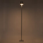 GloboStar® NEGA 60480 Μοντέρνο Επιδαπέδιο Φωτιστικό LED 2.2W 154lm 360° DC 5V Επαναφορτιζόμενο με Μπαταρία Li-ion 4000mAh - Διακόπτη Αφής - Θερμό Λευκό 2700K - Dimmable - D10 x H135cm - Ασημί - 2 Years Warranty - Image 3