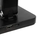 GLOBOSTAR® TEBLA 60482 Μοντέρνο Επιτραπέζιο Φωτιστικό Γραφείου με Ασύρματη Φόρτιση 5W 1A LED 5W 500lm 120° AC 220-240V IP20 Ρυθμιζόμενο Λευκό CCT με Αφή 2700K/4500K/6000K Dimmable - Bridgelux SMD Chip - Μαύρο - Μ11 x Π31 x Υ52cm - 2 Χρόνια Εγγύηση - Image 9