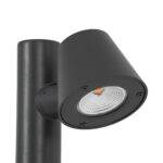 GloboStar® GARDENIA 60507 Φωτιστικό Κήπου - Κολωνάκι Αρχιτεκτονικού Φωτισμού Εξωτερικού Χώρου LED 7W 700lm 60° AC220-240V Αδιάβροχο IP65 - Σώμα Αλουμινίου & Tempered Glass - Μ12 x Π18 x Υ90cm - Θερμό Λευκό 2700K - Γκρι Ανθρακί - Bridgelux Chip - 5 Years Warranty - Image 6