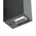 GloboStar® LINOR 60528 Φωτιστικό Τοίχου - Απλίκα Αρχιτεκτονικού Φωτισμού Εσωτερικού/Εξωτερικού Χώρου Up & Down LED 10W 1000lm 60° AC220-240V Αδιάβροχο IP65 - Σώμα Αλουμινίου & Tempered Glass - Μ12.5 x Π6 x Υ4cm - Θερμό Λευκό 2700K - Γκρι Ανθρακί - Bridgelux Chip - 5 Years Warranty - Image 6