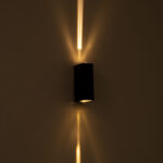 GloboStar® LINOR 60529 Φωτιστικό Τοίχου - Απλίκα Αρχιτεκτονικού Φωτισμού Εσωτερικού/Εξωτερικού Χώρου Up & Down LED 10W 1000lm 60° AC220-240V Αδιάβροχο IP65 - Σώμα Αλουμινίου & Tempered Glass - Μ12.5 x Π6 x Υ4cm - Θερμό Λευκό 2700K - Μαύρο - Bridgelux Chip - 5 Years Warranty - Image 7