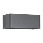 GloboStar® CIRCOA 60543 Φωτιστικό Τοίχου - Απλίκα Αρχιτεκτονικού Φωτισμού Εσωτερικού/Εξωτερικού Χώρου Up & Down LED 10W 1080lm 60° AC 220-240V IP44 Μ20 x Π8 x Υ10cm - Θερμό Λευκό 2700K - Γκρι Ανθρακί - Bridgelux Chip - 3 Years Warranty - Image 2