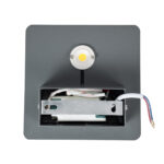 GloboStar® CUADRADO 60570 Φωτιστικό Τοίχου - Απλίκα Αρχιτεκτονικού Φωτισμού Εσωτερικού/Εξωτερικού Χώρου Up or Down LED 10W 1000lm 60° AC220-240V Αδιάβροχο IP65 - Σώμα Αλουμινίου & Tempered Glass - Μ14 x Π14 x Υ4.5cm - Θερμό Λευκό 2700K - Γκρι Ανθρακί - Bridgelux Chip - 5 Years Warranty - Image 4
