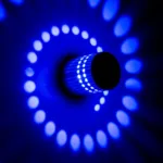 GloboStar® STAINS 60596 Φωτιστικό Τοίχου - Απλίκα Αρχιτεκτονικού Φωτισμού Εσωτερικού Χώρου LED 5W 300lm 360° AC 220-240V IP44 Φ5.5 x Υ7cm - Μπλε - Νίκελ Ματ - Bridgelux Chip - 3 Χρόνια Εγγύηση - Image 4