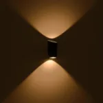GLOBOSTAR® GANETTI 60671 Μοντέρνο Φωτιστικό Τοίχου - Απλίκα LED 10W 1250lm 60° AC 220-240V Αδιάβροχο IP65 Θερμό Λευκό 2700K - Bridgelux COB Chip & TÜV SÜD Driver - Μαύρο Ματ - Μ9.5 x Π11 x Υ19cm - 5 Χρόνια Εγγύηση - Image 7