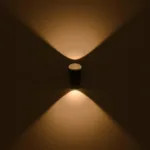 GLOBOSTAR® GANETTI 60671 Μοντέρνο Φωτιστικό Τοίχου - Απλίκα LED 10W 1250lm 60° AC 220-240V Αδιάβροχο IP65 Θερμό Λευκό 2700K - Bridgelux COB Chip & TÜV SÜD Driver - Μαύρο Ματ - Μ9.5 x Π11 x Υ19cm - 5 Χρόνια Εγγύηση - Image 8