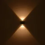 GLOBOSTAR® VEGA 60672 Μοντέρνο Φωτιστικό Τοίχου - Απλίκα LED 6W 750lm 30° AC 220-240V Αδιάβροχο IP65 Θερμό Λευκό 2700K - Bridgelux COB Chip & TÜV SÜD Driver - Μαύρο Ματ - Μ10 x Π7.5 x Υ10cm - 5 Χρόνια Εγγύηση - Image 6