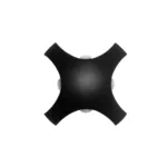 GLOBOSTAR® SPARK 60683 Μοντέρνο Φωτιστικό Τοίχου - Απλίκα LED 8W 1000lm 30° AC 220-240V Αδιάβροχο IP65 Θερμό Λευκό 2700K - CREE XPE Chip & TÜV SÜD Driver - Μαύρο Ματ - Μ14.5 x Π5 x Υ14.5cm - 5 Χρόνια Εγγύηση - Image 2