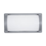 GLOBOSTAR® CELESTIAL 60695 Φωτιστικό Τοίχου - Απλίκα Εσωτερικού/Εξωτερικού Χώρου LED 15W 1575lm 120° AC175-265V Αδιάβροχο IP65 - Πλαστικό Σώμα - Φυσικό λευκό 4500K - Μ26 x Π9 x Υ13.5cm - Γκρι - Bridgelux Chip - 3 Χρόνια Εγγύηση - Image 2