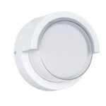 GLOBOSTAR® APEX 60766 Φωτιστικό Τοίχου - Απλίκα Εσωτερικού/Εξωτερικού Χώρου LED 10W 1050lm 120° AC175-265V Αδιάβροχο IP65 - Πλαστικό Σώμα - Φυσικό λευκό 4500K - Φ17 x Υ9cm - Λευκό - Bridgelux Chip - 3 Χρόνια Εγγύηση