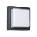 GLOBOSTAR® NEXUS 60767 Φωτιστικό Τοίχου - Απλίκα  Εσωτερικού/Εξωτερικού Χώρου LED 10W 1050lm 120° AC175-265V Αδιάβροχο IP65 - Πλαστικό Σώμα - Φυσικό λευκό 4500K - Μ17 x Π17 x Υ9cm - Μαύρο - Bridgelux Chip - 3 Χρόνια Εγγύηση