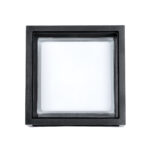GLOBOSTAR® MAJESTIC 60773 Φωτιστικό Τοίχου - Απλίκα Εσωτερικού/Εξωτερικού Χώρου LED 10W 1050lm 120° AC175-265V Αδιάβροχο IP65 - Πλαστικό Σώμα - Φυσικό λευκό 4500K - Μ17 x Π17 x Υ9cm - Μαύρο - Bridgelux Chip - 3 Χρόνια Εγγύηση - Image 2