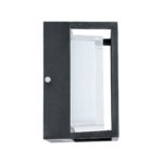 GLOBOSTAR® MAJESTIC 60773 Φωτιστικό Τοίχου - Απλίκα Εσωτερικού/Εξωτερικού Χώρου LED 10W 1050lm 120° AC175-265V Αδιάβροχο IP65 - Πλαστικό Σώμα - Φυσικό λευκό 4500K - Μ17 x Π17 x Υ9cm - Μαύρο - Bridgelux Chip - 3 Χρόνια Εγγύηση - Image 3