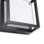 GLOBOSTAR® MAJESTIC 60773 Φωτιστικό Τοίχου - Απλίκα Εσωτερικού/Εξωτερικού Χώρου LED 10W 1050lm 120° AC175-265V Αδιάβροχο IP65 - Πλαστικό Σώμα - Φυσικό λευκό 4500K - Μ17 x Π17 x Υ9cm - Μαύρο - Bridgelux Chip - 3 Χρόνια Εγγύηση - Image 4