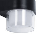 GLOBOSTAR® EMPIRE 60777  Φωτιστικό Τοίχου - Απλίκα Εσωτερικού/Εξωτερικού Χώρου LED 10W 1050lm 120° AC175-265V Αδιάβροχο IP65 - Πλαστικό Σώμα - Θερμό λευκό 2700K - M10 x Π11 x Υ13.5cm - Μαύρο - Bridgelux Chip - 3 Χρόνια Εγγύηση - Image 4