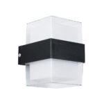 GLOBOSTAR® EMPIRE 60778  Φωτιστικό Τοίχου - Απλίκα Εσωτερικού/Εξωτερικού Χώρου LED 10W 1050lm 120° AC175-265V Αδιάβροχο IP65 - Πλαστικό Σώμα - Φυσικό λευκό 4500K - Μ10.5 x Π9 x Υ13cm - Μαύρο - Bridgelux Chip - 3 Χρόνια Εγγύηση