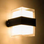 GLOBOSTAR® EMPIRE 60779  Φωτιστικό Τοίχου - Απλίκα Εσωτερικού/Εξωτερικού Χώρου LED 10W 1050lm 120° AC175-265V Αδιάβροχο IP65 - Πλαστικό Σώμα - Θερμό λευκό 2700K - Μ10.5 x Π9 x Υ13cm - Μαύρο - Bridgelux Chip - 3 Χρόνια Εγγύηση - Image 6