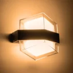 GLOBOSTAR® EMPIRE 60781 Μοντέρνο Φωτιστικό Τοίχου - Απλίκα LED 12W 1200lm 120° AC 220-240V Αδιάβροχο IP65 Θερμό Λευκό 2700K - Bridgelux SMD Chip & TÜV SÜD Driver - Μαύρο Ματ - Μ18.5 x Π17 x Υ10cm - 3 Χρόνια Εγγύηση - Image 5