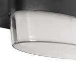 GLOBOSTAR® EMPIRE 60783 Μοντέρνο Φωτιστικό Τοίχου - Απλίκα LED 12W 1200lm 120° AC 220-240V Αδιάβροχο IP65 Θερμό Λευκό 2700K - Bridgelux SMD Chip & TÜV SÜD Driver - Μαύρο Ματ - Μ18.5 x Π12 x Υ8.5cm - 3 Χρόνια Εγγύηση - Image 4