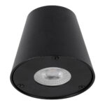 GloboStar® GARDENIA 60795 Φωτιστικό Τοίχου - Απλίκα Αρχιτεκτονικού Φωτισμού Εσωτερικού/Εξωτερικού Χώρου Up or Down Μονόφωτο 1 x GU10 AC220-240V Αδιάβροχο IP65 - Σώμα Αλουμινίου & Tempered Glass - Μ9.5 x Π13 x Υ7.7cm - Μαύρο - 5 Years Warranty - Image 3