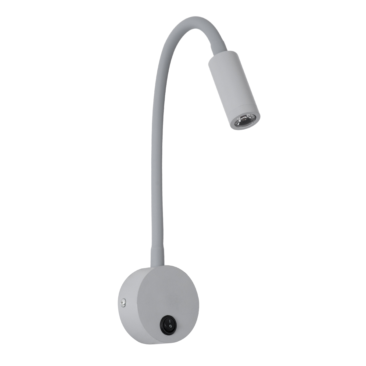 GloboStar® GOOSE 60877 Μοντέρνο Φωτιστικό Τοίχου - Απλίκα Ξενοδοχείου Bed Side LED 3W 300lm 36° AC 220-240V - Reading Light - Μ6.5 x Π15 x Υ24.5cm - Φυσικό Λευκό 4500K - Γκρι Ανθρακί - 3 Xρόνια Εγγύηση