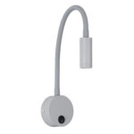 GloboStar® GOOSE 60877 Μοντέρνο Φωτιστικό Τοίχου - Απλίκα Ξενοδοχείου Bed Side LED 3W 300lm 36° AC 220-240V - Reading Light - Μ6.5 x Π15 x Υ24.5cm - Φυσικό Λευκό 4500K - Γκρι Ανθρακί - 3 Xρόνια Εγγύηση - Image 2