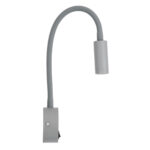 GloboStar® GOOSE 60877 Μοντέρνο Φωτιστικό Τοίχου - Απλίκα Ξενοδοχείου Bed Side LED 3W 300lm 36° AC 220-240V - Reading Light - Μ6.5 x Π15 x Υ24.5cm - Φυσικό Λευκό 4500K - Γκρι Ανθρακί - 3 Xρόνια Εγγύηση - Image 5