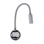GloboStar® GOOSE 60877 Μοντέρνο Φωτιστικό Τοίχου - Απλίκα Ξενοδοχείου Bed Side LED 3W 300lm 36° AC 220-240V - Reading Light - Μ6.5 x Π15 x Υ24.5cm - Φυσικό Λευκό 4500K - Γκρι Ανθρακί - 3 Xρόνια Εγγύηση - Image 6