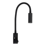 GloboStar® GOOSE 60878 Μοντέρνο Φωτιστικό Τοίχου - Απλίκα Ξενοδοχείου Bed Side LED 3W 300lm 36° AC 220-240V - Reading Light - Μ6.5 x Π15 x Υ24.5cm - Φυσικό Λευκό 4500K - Μαύρο - 3 Xρόνια Εγγύηση - Image 5