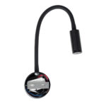 GloboStar® GOOSE 60878 Μοντέρνο Φωτιστικό Τοίχου - Απλίκα Ξενοδοχείου Bed Side LED 3W 300lm 36° AC 220-240V - Reading Light - Μ6.5 x Π15 x Υ24.5cm - Φυσικό Λευκό 4500K - Μαύρο - 3 Xρόνια Εγγύηση - Image 6