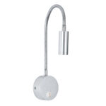 GloboStar® GOOSE 60879 Μοντέρνο Φωτιστικό Τοίχου - Απλίκα Ξενοδοχείου Bed Side LED 3W 300lm 36° AC 220-240V - Reading Light - Μ6.5 x Π15 x Υ24.5cm - Φυσικό Λευκό 4500K - Ασημί Νίκελ - 3 Xρόνια Εγγύηση - Image 2