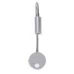 GloboStar® GOOSE 60879 Μοντέρνο Φωτιστικό Τοίχου - Απλίκα Ξενοδοχείου Bed Side LED 3W 300lm 36° AC 220-240V - Reading Light - Μ6.5 x Π15 x Υ24.5cm - Φυσικό Λευκό 4500K - Ασημί Νίκελ - 3 Xρόνια Εγγύηση - Image 4
