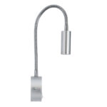 GloboStar® GOOSE 60879 Μοντέρνο Φωτιστικό Τοίχου - Απλίκα Ξενοδοχείου Bed Side LED 3W 300lm 36° AC 220-240V - Reading Light - Μ6.5 x Π15 x Υ24.5cm - Φυσικό Λευκό 4500K - Ασημί Νίκελ - 3 Xρόνια Εγγύηση - Image 5