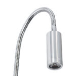 GloboStar® GOOSE 60879 Μοντέρνο Φωτιστικό Τοίχου - Απλίκα Ξενοδοχείου Bed Side LED 3W 300lm 36° AC 220-240V - Reading Light - Μ6.5 x Π15 x Υ24.5cm - Φυσικό Λευκό 4500K - Ασημί Νίκελ - 3 Xρόνια Εγγύηση - Image 7